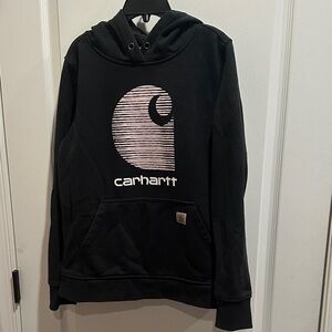 Carhartt Black and Pink Logo Hoodie for Men
